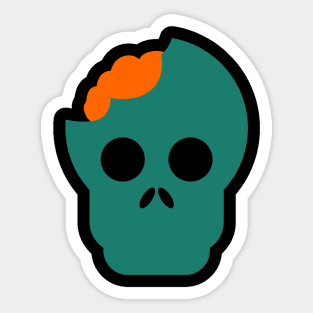 Zombie's Skull Sticker